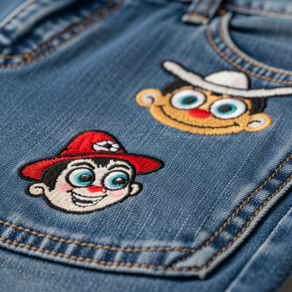 Вышивка на джинсах. Ульяновск