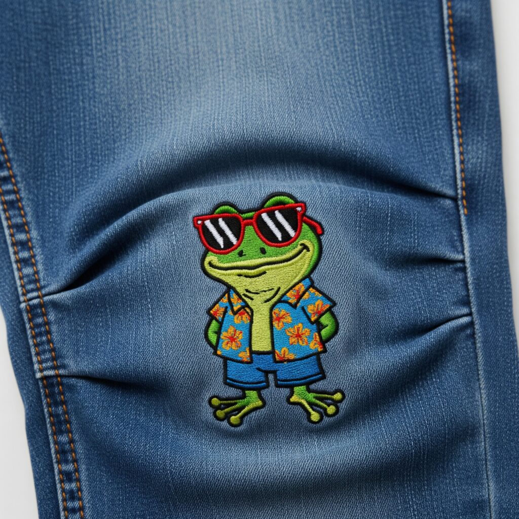 Вышивка на джинсах. Ульяновск