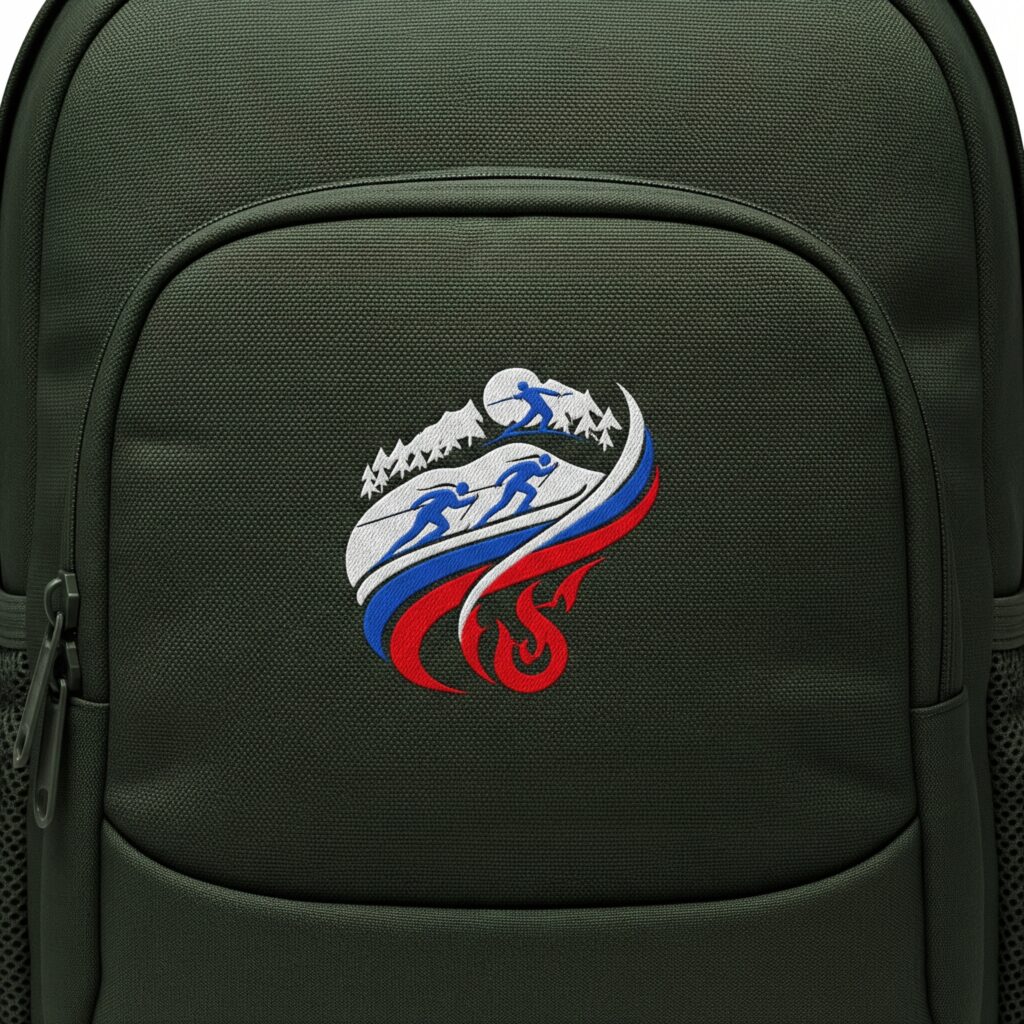 Вышивка на рюкзаке